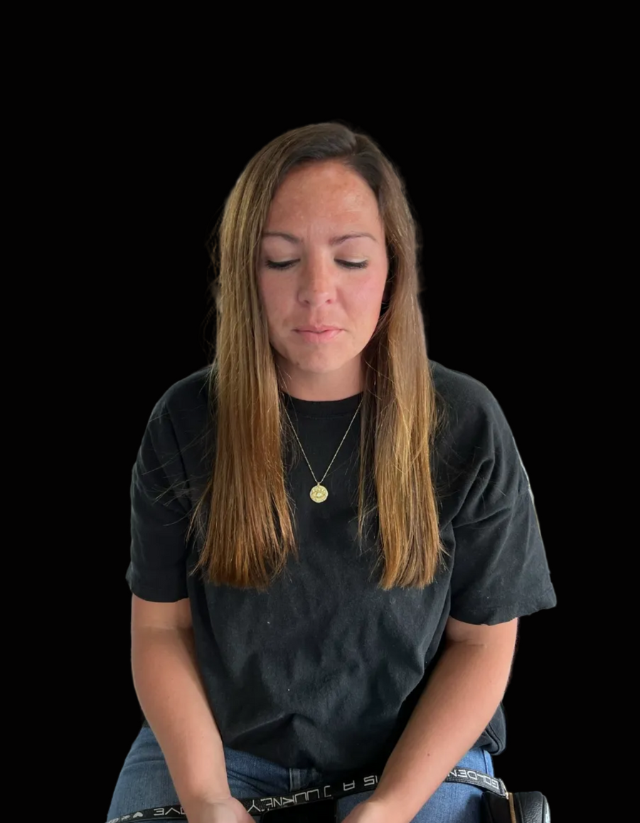 Client name before wearing extensions